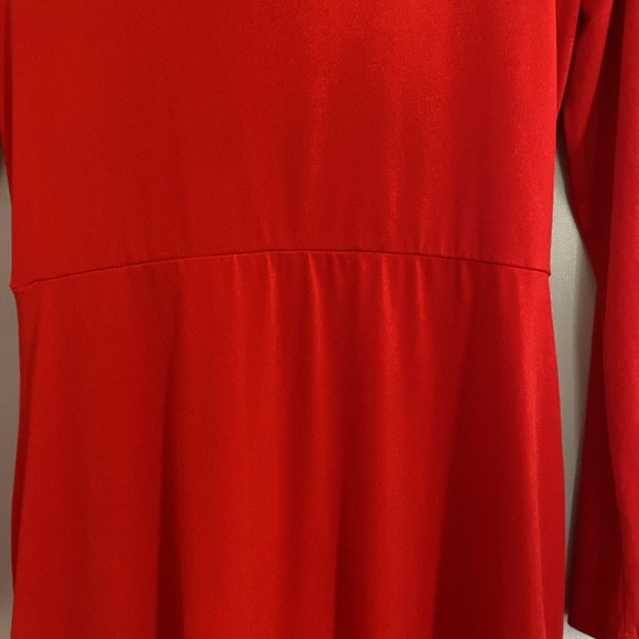 BCBGeneration Red Surplice Knot Dress | size medium - Picture 10 of 13